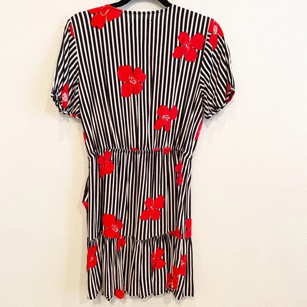 Madewell Ruffle Wrap Dress Candied Orchids 4 - Picture 11 of 11